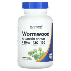 Nutricost, полин гіркий, 450 мг, 120 капсул